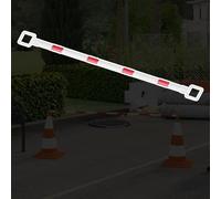 Telescopic Traffic Safety Bar, 100 To 200 Cm Red & White Extendable Cone Barrier Pole, Reflective Traffic Cone Parking Barriers For Road Safety/Crowd Control(7 pcs)
