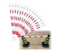 Telescopic Traffic Safety Bar 4.1-6.56 Ft, 15pcs Red & White Cone Barrier Poles for Road Construction, Parking Safety, Crowd Control, Durable & Adjustable Traffic Management Solution