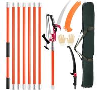 Telescopic Tree Pruner, 20 Foot Branch Cutter with Adjustable Length, High Reach Pruning Saw for Forestry and Lawn Care