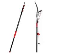 Telescopic Tree Pruner, 5.4m-7.2m Extendable Pole Saw with SK5 Cutting Blade for Long Reach Pruning and Gardening, 2-in-1 Tool