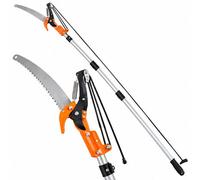 Telescopic Tree Pruner & Lopper, Long Reach Cutter, Extendable Pole Saw For Branches, Lightweight
