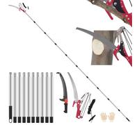 Telescopic Tree Pruner, Tree loppers Long Reach Telescopic 82-402cm, Extendable Tree pruners Branch Cutters Manual Pole Saw for Trees Branches Cutting&Fruit Picking, Pulley Pole Pruner Garden Loppers