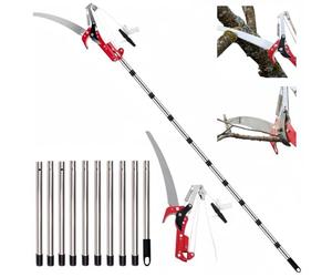 Telescopic Tree Pruner, Tree loppers Long Reach Telescopic 82-402cm, Lightweight Extendable Tree Pruner Branch Cutters, Branch Cutters Pole Saw for Trees Branches Cutting and Fruit Picking
