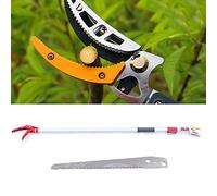 Telescopic Tree Pruner,with 1.2M-2.2M Button Type Telescopic bar,Long Reach Extendable Garden Trimmer, 3/8" Telescopic Fruit Picker Tree Trimmers
