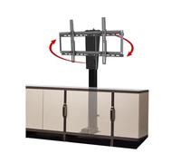 Telescopic TV Floor Stand - 360° Manual Rotation, Electric TV Lift for Closet, Fits 26-70" LED Screens, Supports 60kg/132lbs, Space-Saving & Stylish Design
