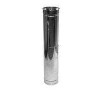 Telescopic Twin Wall Flue Pipe 180mm x 250mm Diameter / 500mm-1000mm Length, Stainless Steel Insulation Flue Liner Push-Fit System