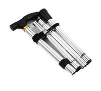 Telescopic Walking Stick Outdoor Hiking Trekking Poles Aluminum Alloy Metal Folding Cane Crutches Pole For Hiking(Sliver)