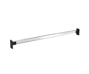 Telescopic wardrobe rail 2pcs Silver Aluminium 58-100cm Adjustable Closet Home