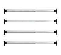 vidaXL 4x Telescopic Wardrobe Rails Silver 58-100 cm Wardrobe Hanging Rail
