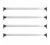 vidaXL 4x Telescopic Wardrobe Rails Silver 58-100 cm Wardrobe Hanging Rail
