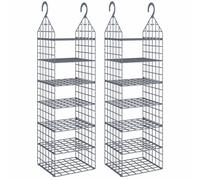 Telescopic Wardrobe Rails Hanging Wardrobe Organiser vidaXL