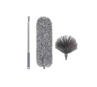 Telescopic Washable Duster Long Extendable 250 cm Multifunctional Microfibre Brush Gap Mop for Spider Web Remover Dust Cleaning for Cleaning(Grey)
