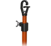 Telescopic Washing Line Prop 2.4M | Adjustable Height Clothes Line Support Pole with Twist & Lock Mechanism | Heavy Duty Line Support for Outdoor Laundry (1, ORANGE)