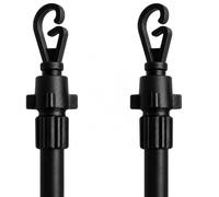 Telescopic Washing Line Prop 2.4m Heavy Duty Adjustable Clothes Line Support Pole with Secure G Hook Outdoor Laundry Support for Garden Clothesline Drying (2, 2.4M)