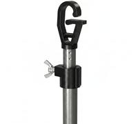 Telescopic Washing Line Prop Pole 2.4M | Extendable Clothes prop Line Support | Heavy Duty Twist & Lock | Lightweight Aluminium Clothesline Prop (1, GREY)