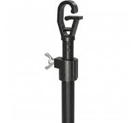 Telescopic Washing Line Prop Pole 2.4M | Extendable Clothes prop Line Support | Heavy Duty Twist & Lock | Lightweight Aluminium Clothesline Prop (1, BLACK)