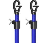 Telescopic Washing Line Prop Pole 2.4M | Extendable Clothes prop Line Support | Heavy Duty Twist & Lock | Lightweight Aluminium Clothesline Prop (2, BLUE)