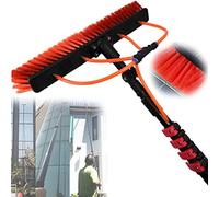 Telescopic Water Brush for Window Cleaning, Extendable Pole 12ft to 36ft, Ideal for Cleaning Veranda Roofs and Solar Panels, 30ft/9m Length, High Reach, Durable Design