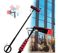 Telescopic Water Fed Brush, Extendable Long Reach Window Cleaner Equipment, Suitable for Window Glass Solar Panel,35cmbrush-39.4FT/12M