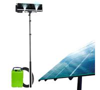 Telescopic Water Fed Cleaning System with Automatic Roller Brush and Extension Hose for Outdoor Window and Solar Panel Maintenance