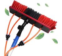 Telescopic Water Fed Window Cleaning Brush Kit - Extendable Pole & Hose Fed Cleaner for Conservatory Roofs - 55cm/21.7in Brush 3m/9.8ft Reach