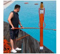 Telescopic Water Rescue Pole with Hook, 32ft Life-Saving Rod for Pool Boat, Emergency Safety Equipment, Lifeguard Reach Extender