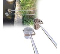 Telescopic Water Sampler 0.65-6m, With 360° Swivel & Fixed Angle Ladle, 1000ML/500ML Sewage Sampling Pole, Plastic/Stainless Steel For River & Industrial Sampling(Metal 500ml,1.2~5m)