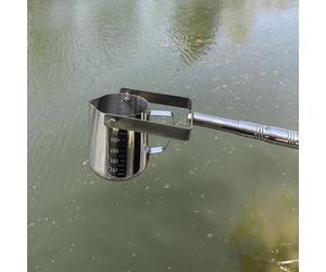 Telescopic Water Sampler Dipper, Stainless Steel Water Sampler for Pools and Water Quality Testing