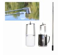 Telescopic Water Sampler Kit,Stainless Steel Telescopic Water Sampler Dipper,with 500/1000ml Graduated Beaker,for Water Testing/Pool Samp(Size:1.49~7m / 4.89ft ~ 22.97ft,Color:1000ml-Stainless Steel)