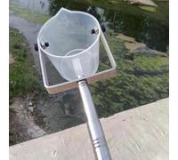 Telescopic Water Sampler, Telescopic Rod Water Quality Sampler 1000ml Water Sampling Bucket Vertical Swing Sampler(White,0.65m 1.5m)