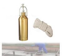 Telescopic Water Sampler with Collection Cup, Sampling Dipper Weighted Barrel Brass Viscous Liquid, Bottle With 5-100 M Long Rope Kit, Oil Sample(Brass(500ml),10m/32.8ft rope)