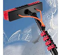 Telescopic Window and Solar Panel Cleaning Brush Kit with Rotating Head, Extendable Pole for High Reach, Ideal for Household and Photovoltaic Maintenance