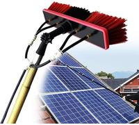 Telescopic Window Cleaner Kit - 4m Extendable Pole with 30cm Water Fed Brush for Efficient Cleaning of Solar Panels & Conservatory Roofs - Ideal Window Washing Equipment