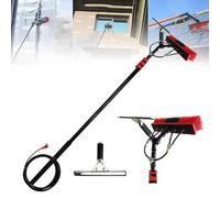 Telescopic Window Cleaner Water Wash Brush Kit with Scraper Window Cleaning Rod, 3.6-10.8M Window Cleaning Brush Equipment, Photovoltaic and Solar Panel Cleaning 55CM,6M