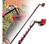 Telescopic Window Cleaner with 30FT Pole Water-Fed Brush for Trucks Glass Walls & Solar Panel Cleaning Extendable Reach for Effortless Cleaning