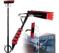 Telescopic Window Cleaning Brush Kit 3.6 11m Water fed Brush Pole for High Windows Photovoltaic Panels and More Includes Cleaning Cloth for Professional Results