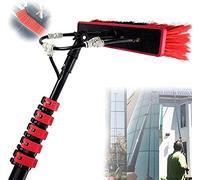 Telescopic Window Cleaning Brush Kit - 35cm Water Brush Extendable Pole for Conservatory Roof & Solar Panel Cleaning 9M/30FT Reach Efficient &