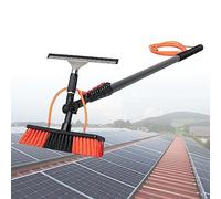 Telescopic Window Cleaning Pole 3.6m-10.8m, Solar Panel Brush Kit with 30cm Head, High Reach Tool for Roofs & Windows, Essential Cleaning Solution