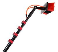 Telescopic Window Cleaning Pole 3.6m to 11m with Water Brush - Perfect for Solar Panel and Roof Cleaning Equipment, Reach High Areas Effortlessly