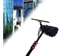 Telescopic Window Cleaning Rod, 5m-12m, Retractable Overhead Window Cleaning Brush Solar Panel Window Cleaning Brush Water Brush Window Cleaning Rod, 36ft/10.8m,6M/20FT