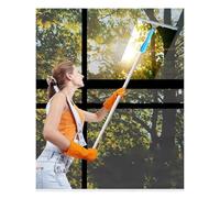 Telescopic Window Squeegee Cleaner, Long Reach Window Washing Kit with Extension Pole for High Windows, Shower Glass, Mirror, RV (7.9ft/2.4m)