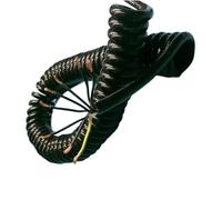 telescopic wire， 8-Core 1.0mm² Spring Spiral Wire TPU Jacket Bare Copper Retractable Coil Stretch 1-20 Meters(Stretch 5 Meters)