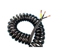 telescopic wire， Retractable Spring Spiral Cable 3 Core 1-15 Meters(3 Cores 11 Awg,Stretch 2 meter)