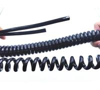 Telescopic wire Spiral Cable, Coiled Extension Cord, 4Core Spring Spiral Cable Machine Tool Spiral Line(1.25meters,4core 24AWG 0.2mm2)