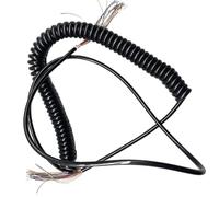 Telescopic Wire Spiral Cable， Coiled Mains Flex Spring Cord 24 Cores 0.25mm² Shielded Spring Wire CNC Machine Tool Connecting(Stretch 4 meter)