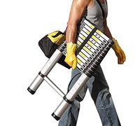 Telescoping Aluminum Extension Ladder - Multi-Purpose Folding Ladder for Home Roofs Attics RVs - Compact & Easy to Store (3.2m) - Perfect for DIY Projects