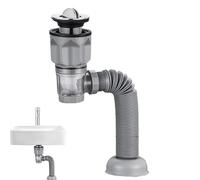 Telescoping Anti-Odor Drain Pipe - Expandable Flexible Hose, Adjustable Wash Basin Outlet, Sealed Sink Drain Tubing, Leak Prevention Accessory for Kitchen Bathroom Plumbing Installation