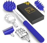 Telescoping Back Scratcher with 3Pcs Detachable Scratching Heads,Tukuos Back Scratcher Extendable Backcratchers for Men/Women,Bear Claw/Rake Scratcher for Aggressive/Moderate Scratching