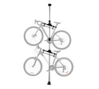 Telescoping Bicycle Stand for 2 Bike Storage with Adjustable 160-340cm Pole and 360° Holding Arms