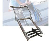 Telescoping Boat Boarding Ladder - 3 Step Folding for Rib and Inflatable Boats, Wide Steps Easy on Watercraft